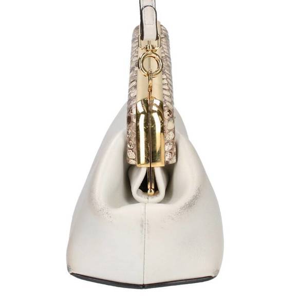 Fendi Small Python Switch Leather Shoulder Bag White - Picture 4 of 6